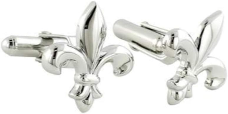 David Donahue Men's Sterling Silver Fleur de Lis Cufflinks (CL003402)