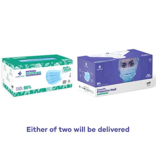 Image of 3 Ply Disposable Cotton Face Masks (Pack of 400, Blue) for Unisex with Nose Pin BIS, (ISI) Certified Mask with Melt Blown Layer