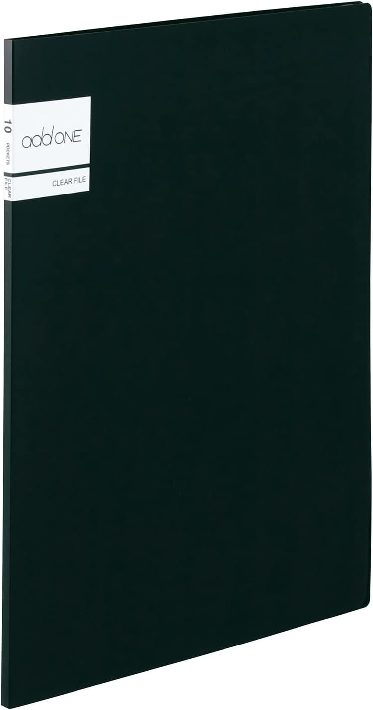 Sekisei AD-2021-30 AdOne Clear File, A4-S, 20 Pockets, Green