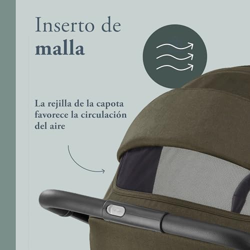 Inglesina Zenit Cochecito Compacto, Verde, Rendimiento Excelente, Confortable, hasta 22kg, Ruedas Grandes, Asiento Espacioso, Exclusivo de Amazon