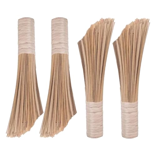 4 Pack Wok Brush, Bamboo Pot Brush, Kitchen Cleaning Brush, Wok Cleaning Brush,Pan Brush for Cleaning Dishes, Cast Iron Pots, Pans and Sink (Rope - Beveled)