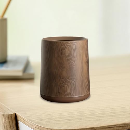 Contenedor de basura moderno con base y acabados de madera 5