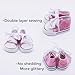 Etistta 6 Pairs of Glitter Canvas 18 inch Doll Shoes for 18 inch Doll Shoes American Dolls Accessories