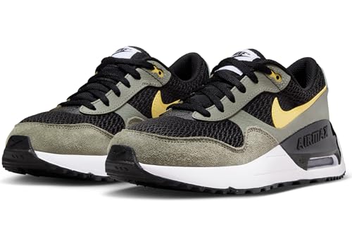 Nike Nike Air Max SYSTM Big Kids' Shoes (DQ0284-007, Black/Dark Stucco/Black/Saturn Gold) Size 6