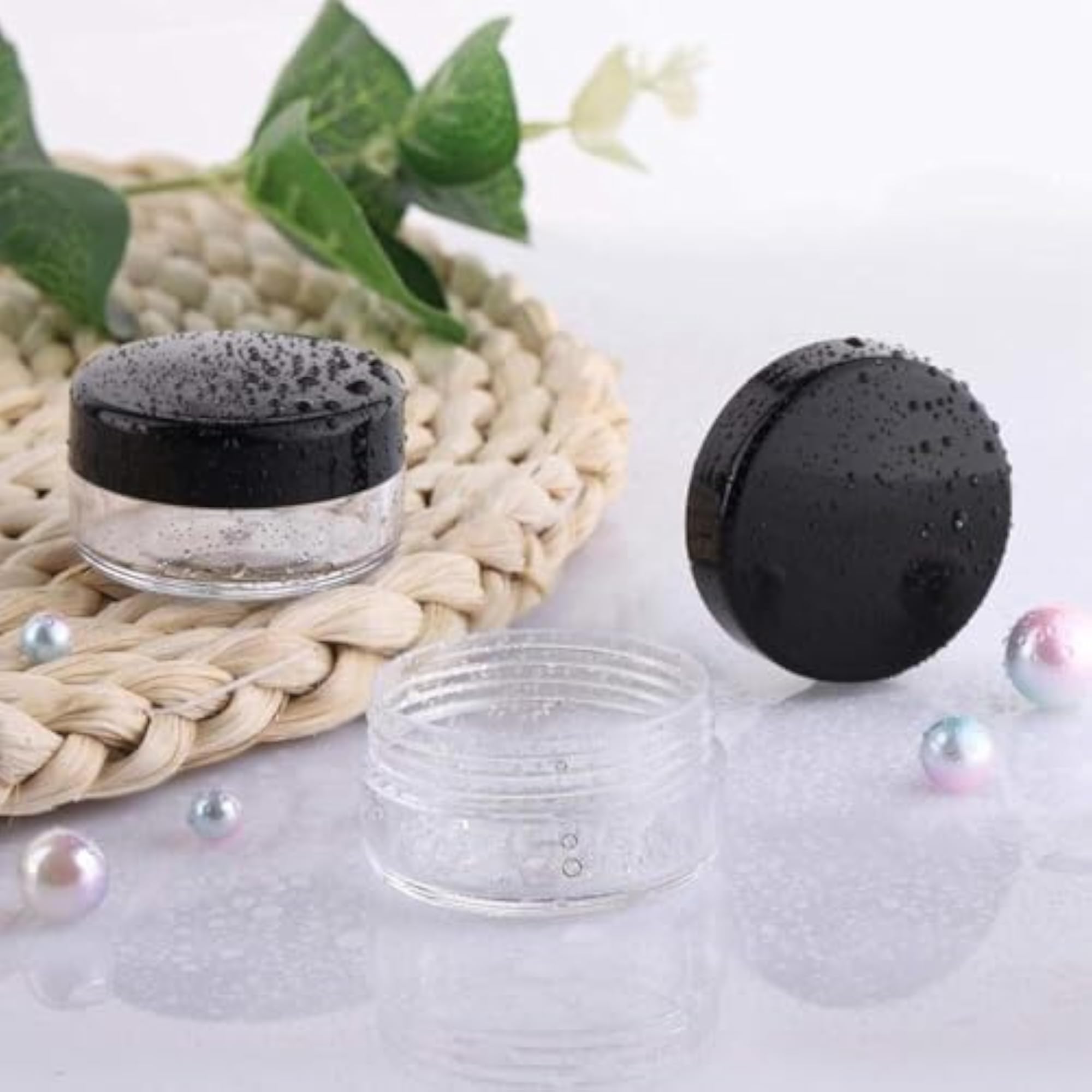 Crystal Clear Cosmetic & Bath Storage Jars, Set of 3