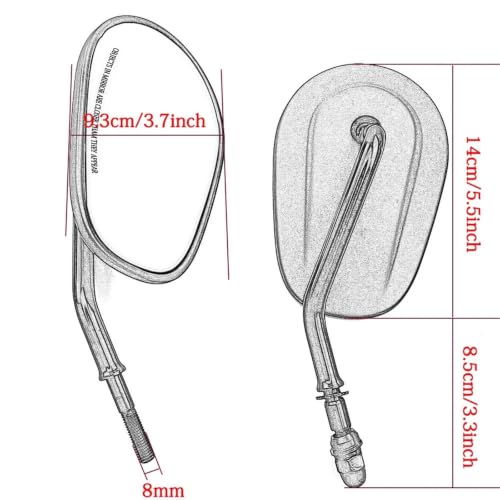 Espejos de motocicleta con rotación ajustable para Freewheeler FLRT 2015-2016 6
