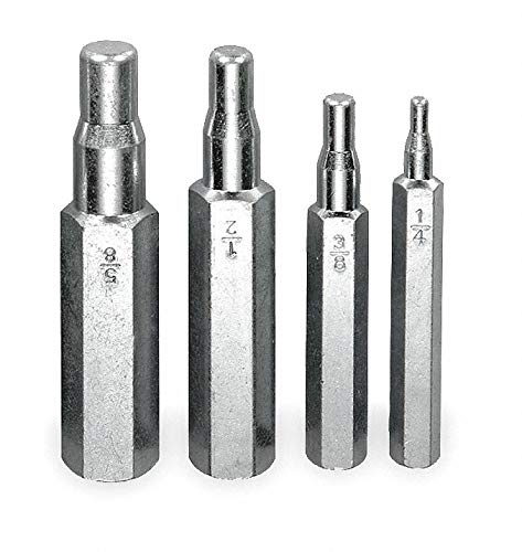 Westward 3CYP5 Swaging Tool Set, 4 Pc, 1/4-5/8 In