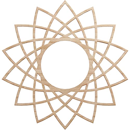 Image of Ekena Millwork 18 inchOD x 6 7 /8 inchID x 1 /4 inchT Eleanor Wood Fretwork Pierced Ceiling Medallion, Alder