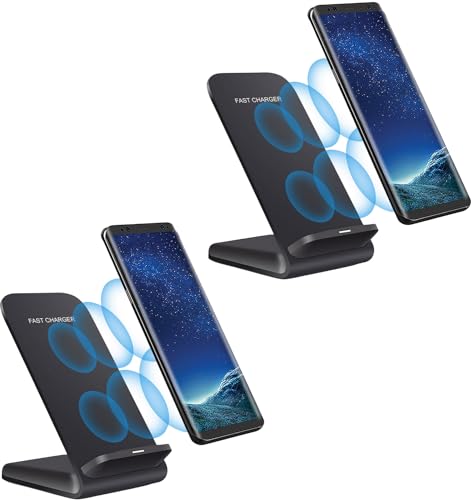 Wireless Charger(Stand),2 Pack 20W Fast Wireless Charging Stand for Samsung Galaxy S24/S24+/S24 Ultra/S23/S22/S21/S20/S10/Note,for Google Pixel 8/7/6, for LG and More.