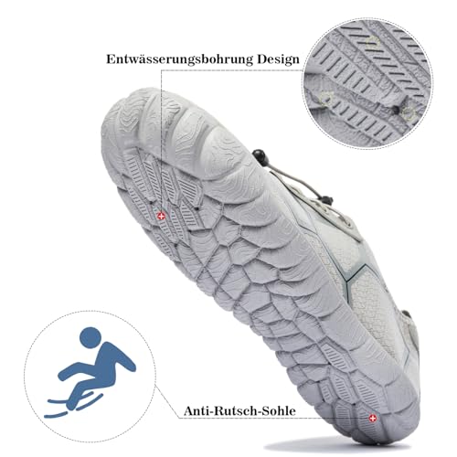 Image of Men's Hike Barefoot Quick-Dry Sports Shoes Wide Toe Aqua for Swim Diving Surfing Kayaking Pool Beach Walking