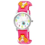 Die Maße der Uhr betragen: Armbandlänge 12cm - 18 cm ( bereits für Kinder von 3 -14 Jahren geeignet) Armbandbreite 1,1 cm. Gehäusedurchmesser: 2,6 cm, lieferung erfolgt selbstverständlich inklusiver Batterie!