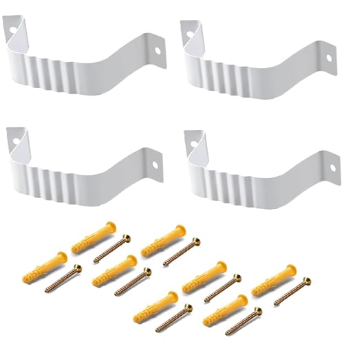 VYH Downspout Adapter Gutter Downspout Strap 3x4 Leader Strap 3x4 4pcs (White)
