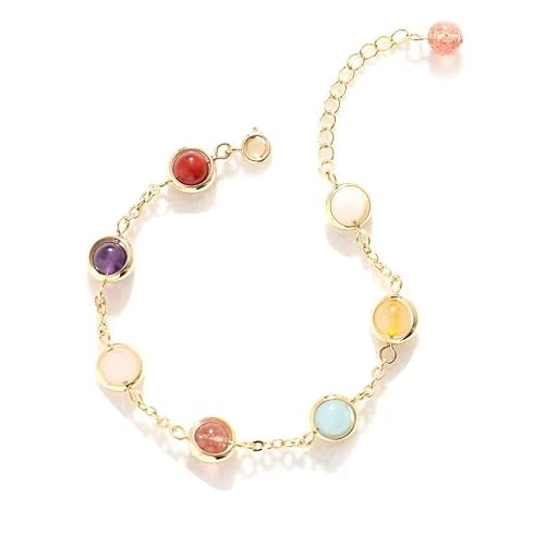 Protection Crystal Bracelet Handmade Chakra Bracelets Healing Stone Bracelet Spiritual Anxiety Jewelry For Girls Women Aesthetic Amethyst Rose Quartz Carnelian Gemstone Beads Wish Bracelet Gift #TOP21