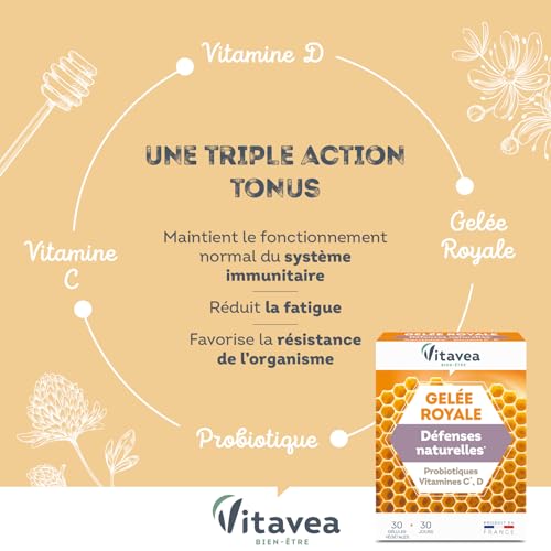 Vitavea Bien-être - Gelée Royale - Probiotiques Vitamine C & D - 1 mois – vue 2