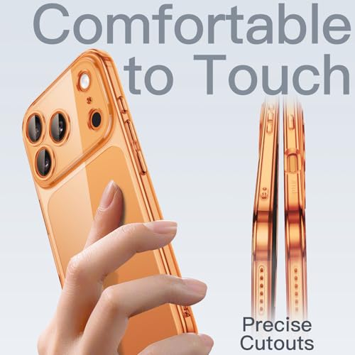 Image of JETech Slim Case for iPhone 17 Pro Max 6.9-Inch with Camera Lens Full Protection, Ultra-Thin Lightweight Clear Minimalist Protective Phone Cover (Orange)