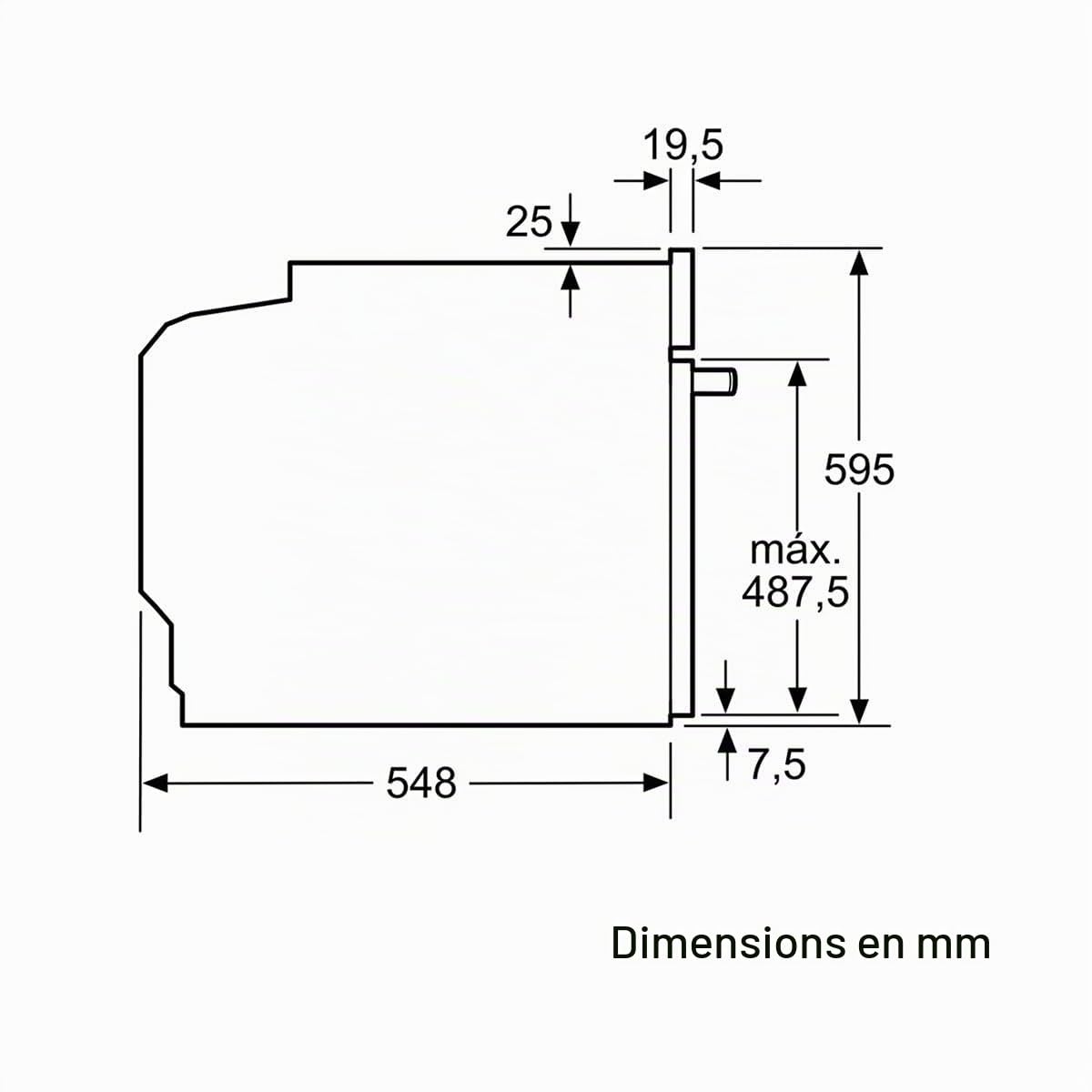 Bosch Series | 4 HBA512ES0 - Electric oven, Cleaning with Aqualisis, 60 x 60 cm, hidden remotes, 1 guide, Black