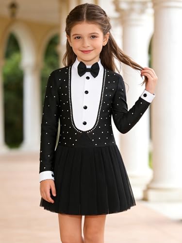 Fille costume d'Halloween robe tulle tutu cirque ringmaster costume magicien