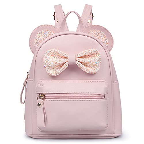 Mini Backpack for Girls - Cute Bowknot Toddler Purse With Cartoon Mouse Ears for Teens