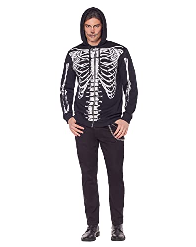Spirit Halloween Adult Skeleton Hoodie | Halloween Sweatshirt | Classic Halloween | Generic Halloween - XX Multicolor