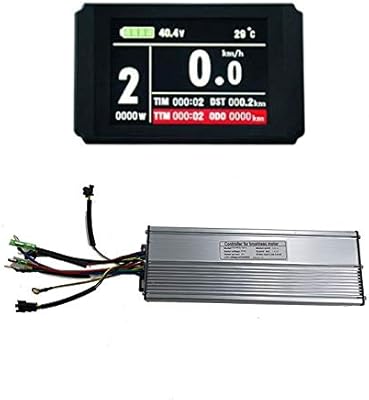 NBpower 60V 50A 3000W Brushless DC Sine Wave Ebike Controller for Brushless Motor,Electric Bike Controller. with 60V LCD8H Color Display