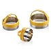 Pada Cookie Cutters - Stainless Steel Round Cookie Cutter Set for Pastries, Empanadas, Doughnuts, Biscuits - 3 Piece includes Mini Cookie Cutter for Kids (Round)