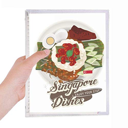 Cahier Nasi Lemak de Singapour rechargeable pour vos carnets de voyage