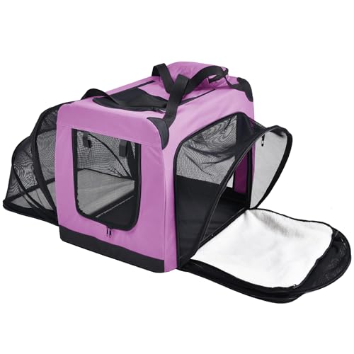 Pet Life ® 'Hounda Accordion' Metal Soft-Folding Collapsible Dual-Sided Triple-Expandable and Collapsible Folding Travel Dog Crate and Pet Playpen by Pet Life - Image 5