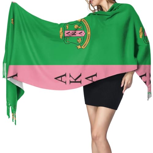 Sorority Gifts Cashmere - Like Cozy Wrap Scarf With Tassels For Women - Ideal For Special Occasions & Elegant Evening Dresses Society Gifts3