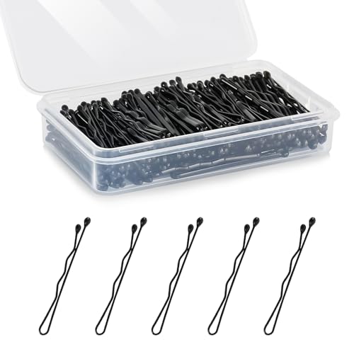 Mini Bobby Pins Black 150 Count 1.38 Inch Small Bobby Pins with Storage Box for Kids Girls and Women Premium Hair Mini Pins for All Hair Types - Black