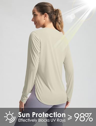 Image of Women's Sun Shirts UPF 50+ Long Sleeve UV Protection Shirt Lightweight Quick Dry Workout Hiking Tops for Women
