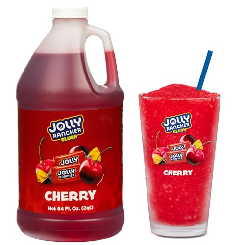JOLLY RANCHER® Cherry Frozen Beverage Mix – Fruit Flavor Slushie Mix for Machine, 1/2 Gallon Bottle – Frozen Drink Concentrate, 5:1 Ratio for Slushie & Frozen Drink Machines
