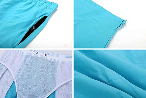 Image of Tyhengta Men's Swim Trunks Quick Dry Beach Shorts with Zipper Pockets and Mesh Lining