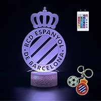 PAGAMADU Lámpara LED 3D decorativa futbol con 16 colores y