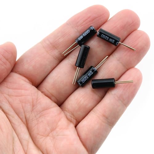 20pcs ball tilt sensor ball tilt wobble position switch metal ball tilt vibration switch suitable for medical electronic and automotive audio and automatic control system