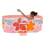 Beaucoup d'espace : la baignoire large et longue peut être utilisée par des personnes mesurant jusqu'à 5,74 pieds et pesant jusqu'à 220,46 kg. Ainsi, vous et votre famille pouvez vous baigner et étendre vos pieds librement dans l'eau.