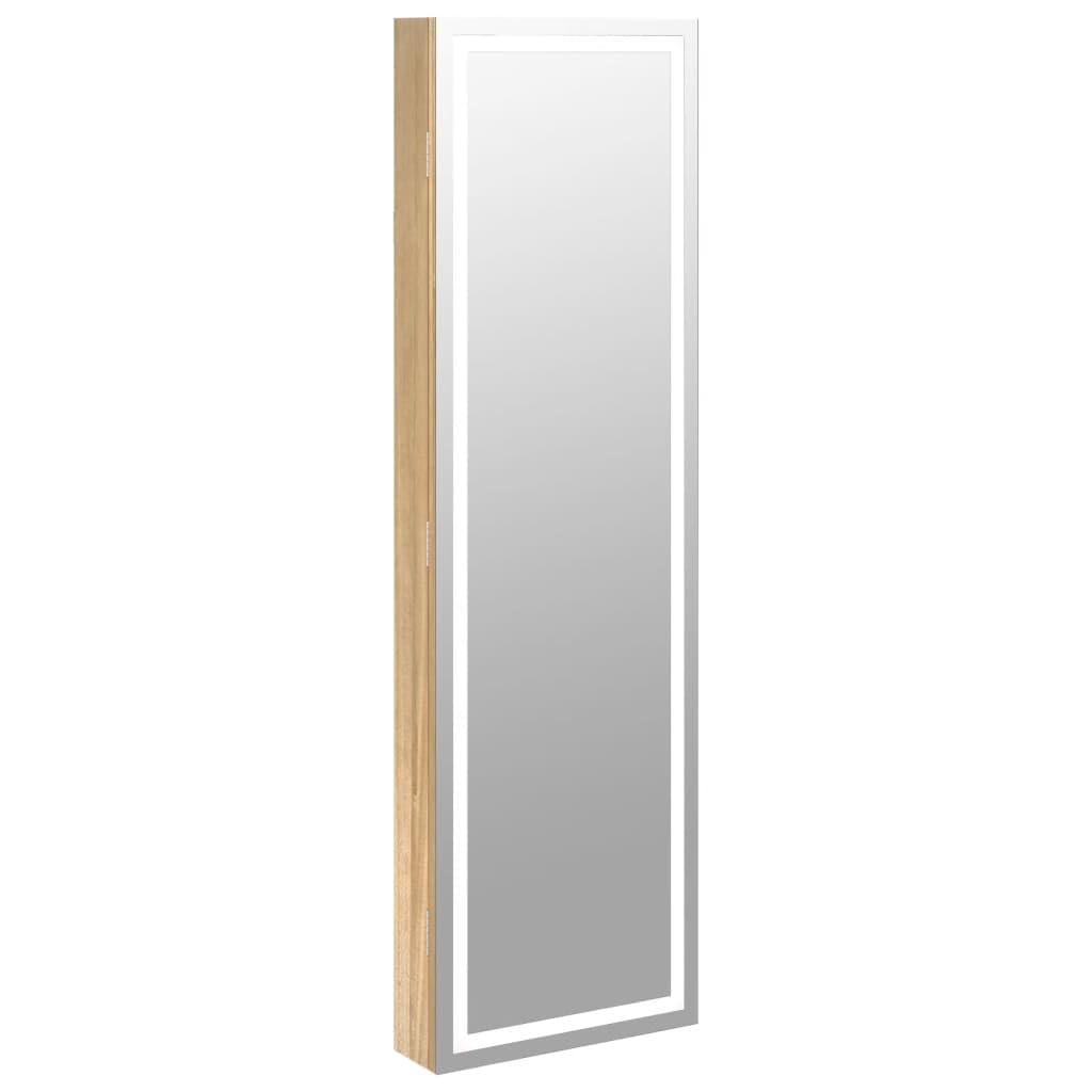 vidaXL vidaXL Espejo con joyero y Luces LED para Pared