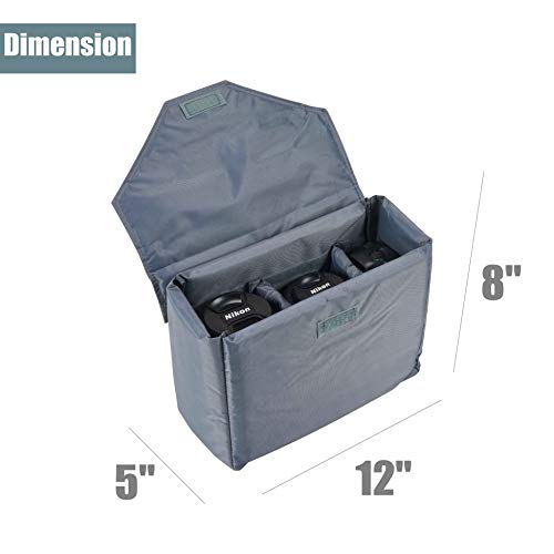 G-Raphy Camera Bag Pouch With Dividers Dslr Insert Waterproof Shockproof For Mirrorless Cameras, Lenses, Nikon, Canon, Sony,Panisonic And Etc #TOP1