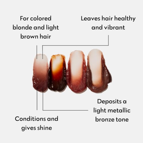 Image of FOUR REASONS Color Mask, Bronze (27 Colors) - Hair Gloss & Color Depositing Conditioner - Semi Permanent Hair Toner for Color-Treated Hair Color For Women - Vegan & Cruelty-Free - 6.76 fl oz