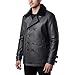LayerXDesigns Leon S. Kennedy Requiem Jacket - Black Real Leather Resident RE9 Evil Cosplay Jacket With Faux Fur Collar (US, Alpha, Medium, Regular, Regular, Leather, Black)