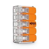 WAGO 221-615 221 Zacisk łączący elastyczny: 0,5-6 mm² sztywny: 0,5-6 mm² Liczba biegunów (num): 5 6 szt. Trans