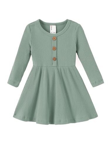 PATPAT Baby & Toddler Girl Ribbed Cotton Dress