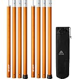 VASTLAND(ヴァストランド) タープポール テントポール アルミ 2本セット ゴールド 280cm 直径33mm 8段階調節 収納バッグ付き