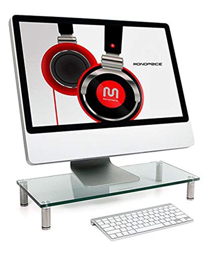 Monoprice Multimedia Desktop Stand 22" x 9.5" - Monitor Riser, Laptop Stand, Desktop TV Stand, PC Riser w/Height Adjustable Legs - Image 6