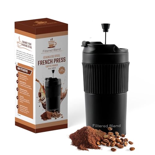 15oz Double Wall Stainless Steel Insulated French Press Coffee and Tea...