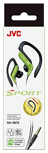 Image of JVC HAEB75G Sports Clip Headphone, Green Small