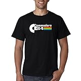 Men's T-Shirt QLKNSC Clevie Cool Retro Vintage C64 Commodore 64 Computer T Camicie e T-Shirt (Large)
