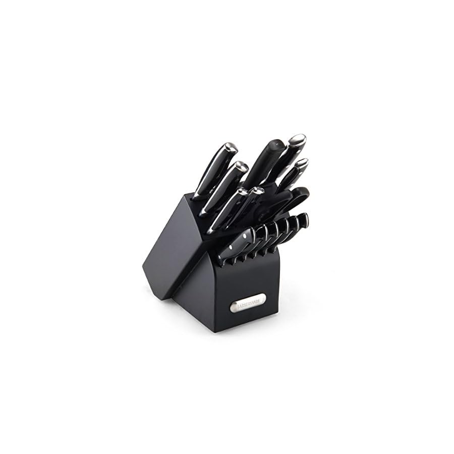 Farberware-15-Piece-Forged-Triple-Riveted-Knife-Block-Set-High-Carbon-Stainless-Steel-Kitchen-Knives-Razor-Sharp-Knife-Set-with-Wood-Block-Black Farberware 15-Piece Forged Triple Riveted Knife Block Set, High Carbon-Stainless Steel Kitchen Knives, Razor-Sharp Knife Set with Wood Block, Black
