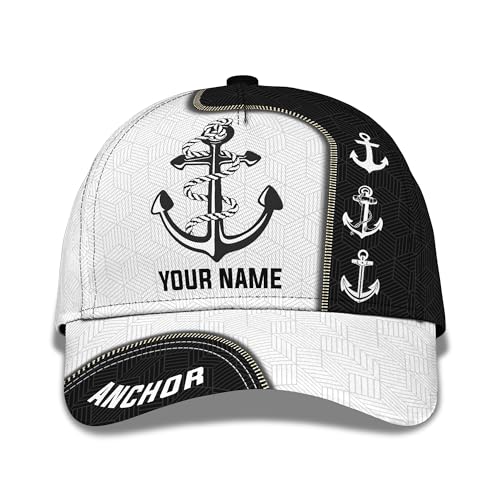 3D Printed Anchor Snapback Cap for Sailors and Boaters