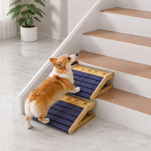 Bamboo Dog Ramp for Indoor and Outdoor Stairs