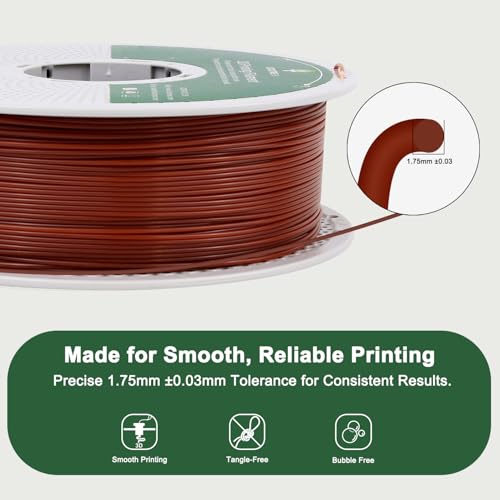 Image of PLA Force Filament Brown, Toughened PLA Filament 1.75mm 1KG | Reddish Brown 3d Printer Filament With A Rich, Earthy Tone Perfect For Retro Carvings And Models